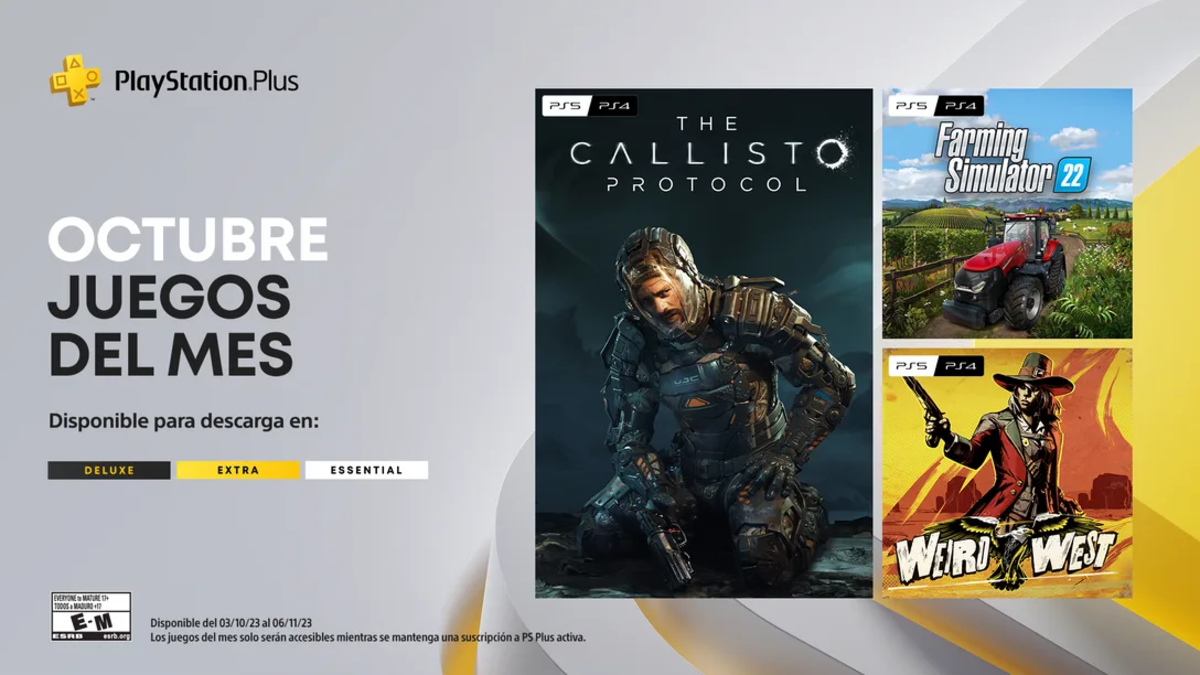 Estos son los juegos que llegan a PS Plus en octubre.