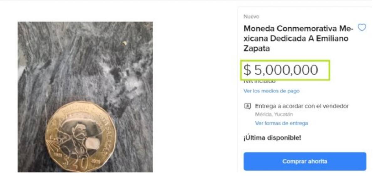 La moneda conmemorativa de Zapata tiene características muy especiales