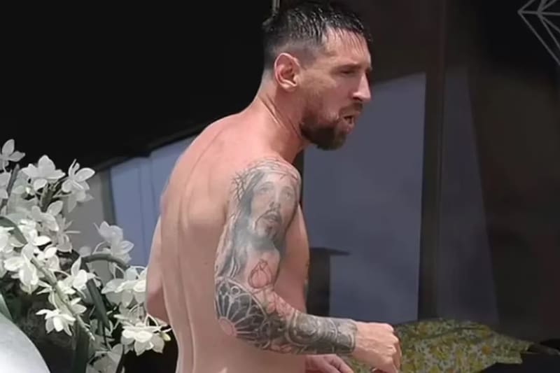 Lionel Messi se encuentra de vacaciones por la Bahamas junto con su familia. (Twitter)