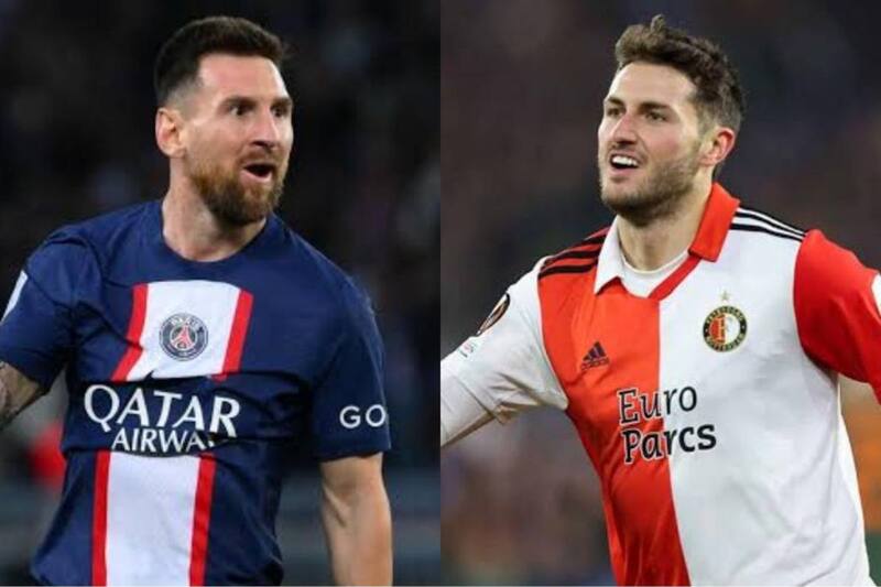 Santi presumió su fotografía con Lionel Messi