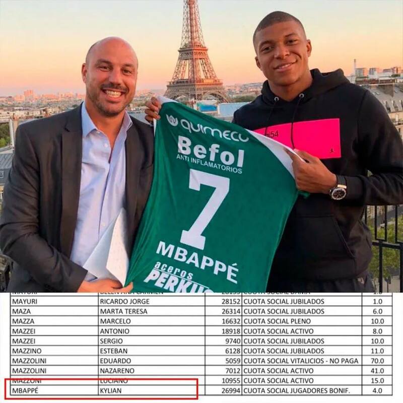 Kylian Mbappé es socio honorífico del Sarmiento. (Sarmiento de Junín)