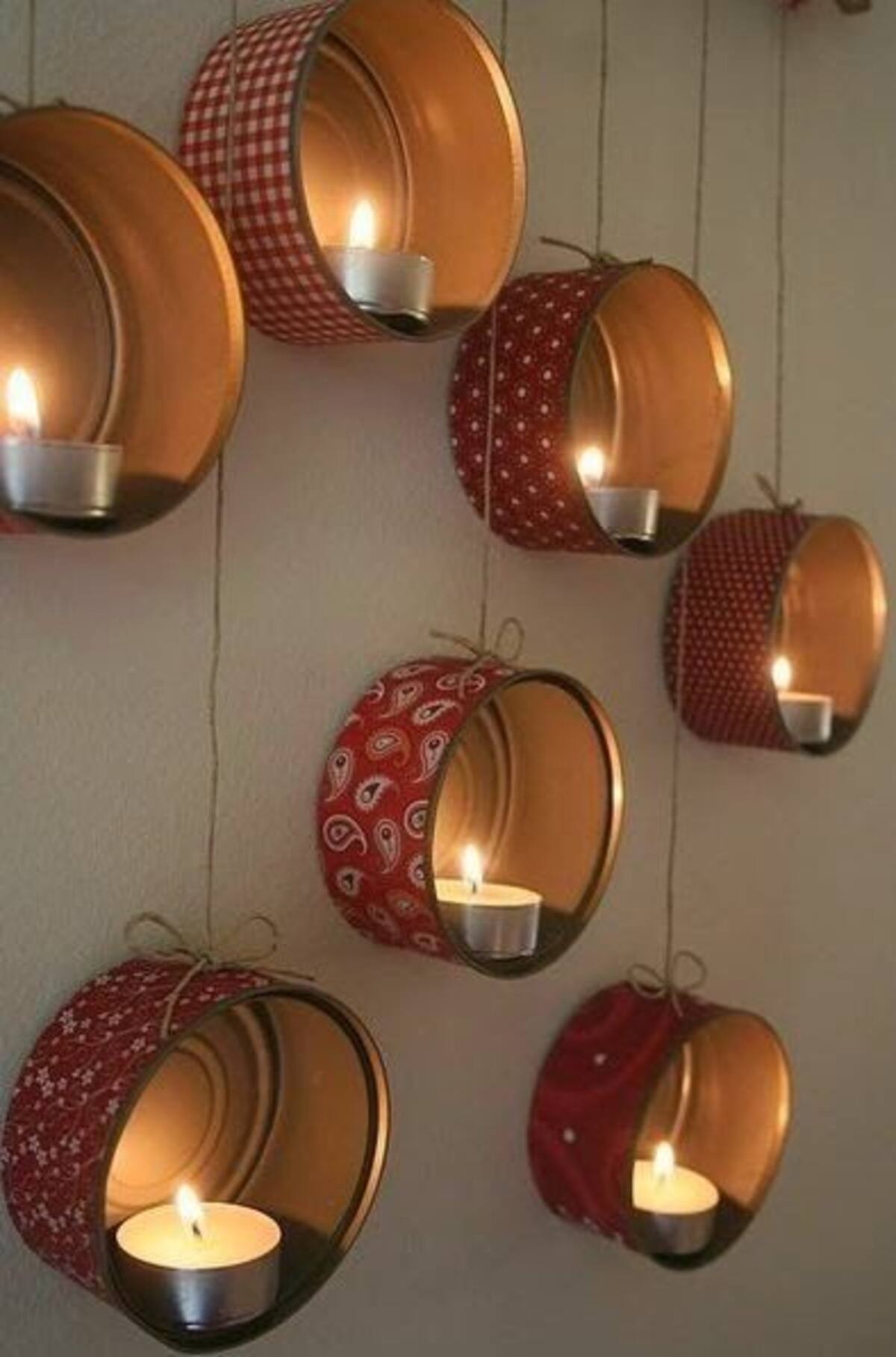 Los portavelas de latas de atún son hermosos, creativos, tienen un toque único y son seguros ya que las latas no son combustibles. | Fotos: Bricolage facilísimo