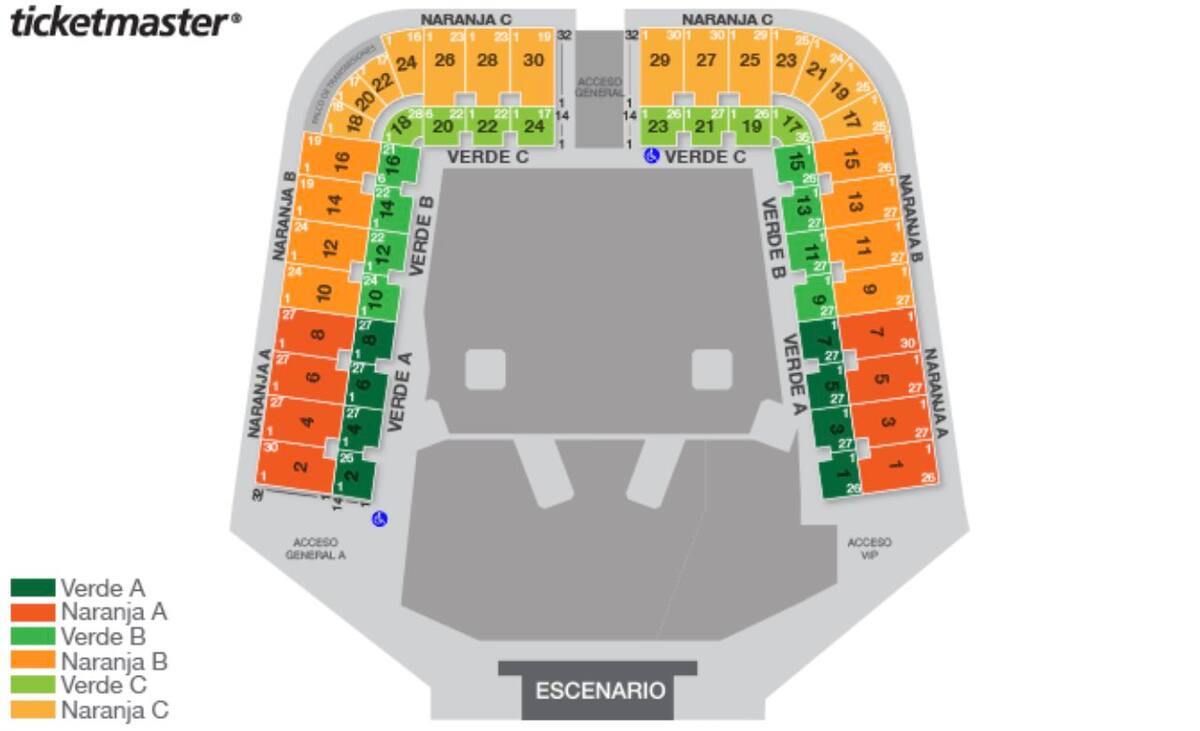 Mapa del Foro Sol.