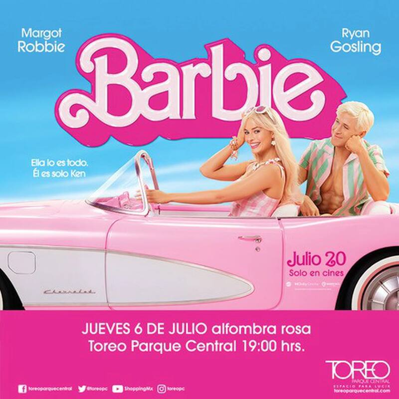 Los actores estarán en la alfombra rosa de la película "Barbie" en la Ciudad de México.