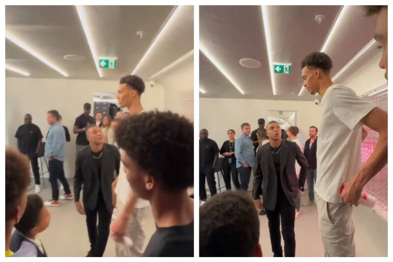 Mbappé mide 1.78 metros y Wembanyama 2.21
