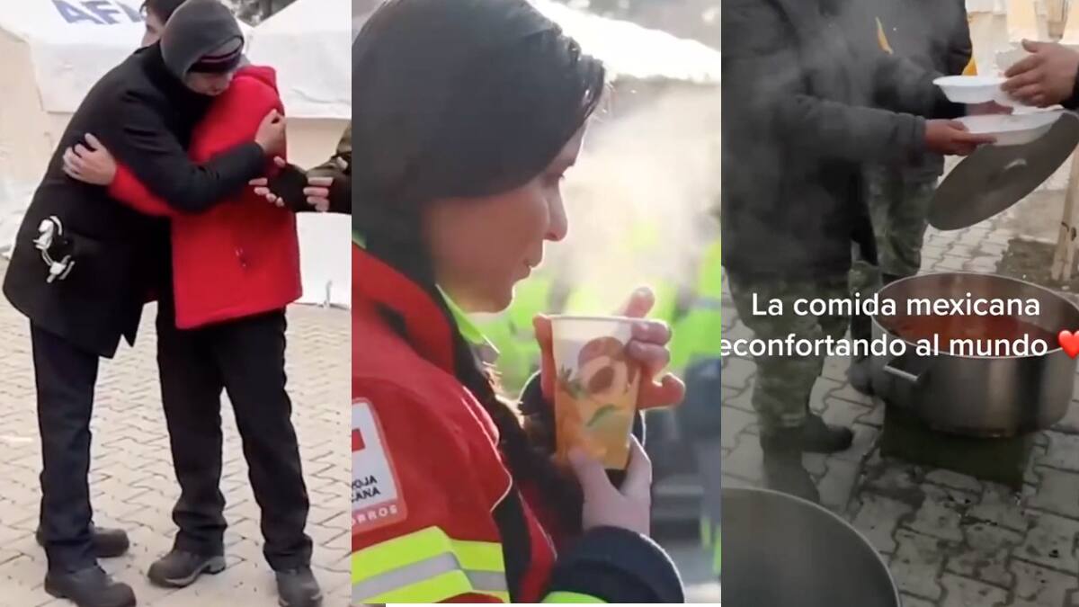 Mexicanos alimentan con “sopita, frijolitos refritos y barbacoa de res” a damnificados de Turquía | VIDEO