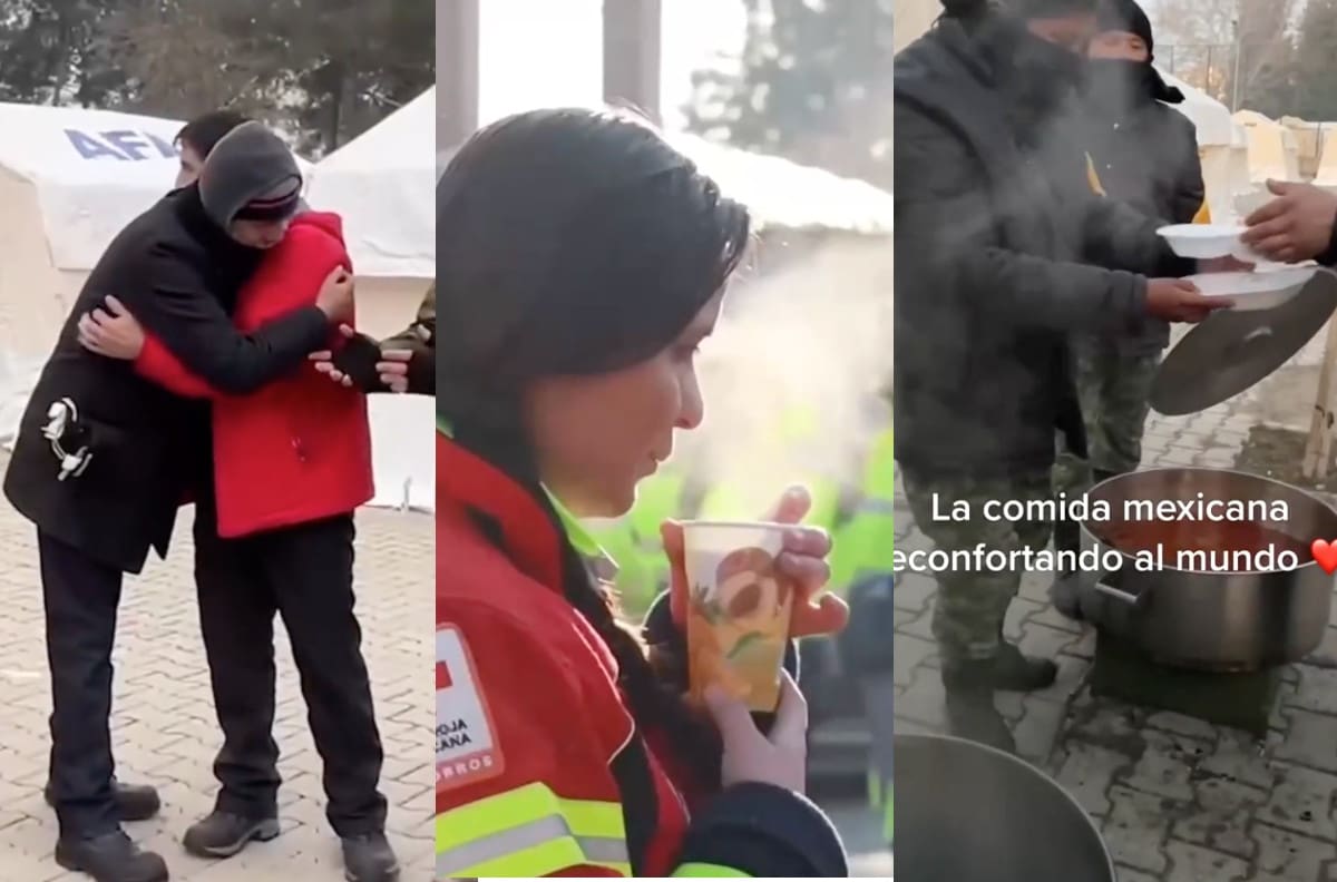 Mexicanos alimentan con “sopita, frijolitos refritos y barbacoa de res” a damnificados de Turquía | VIDEO
