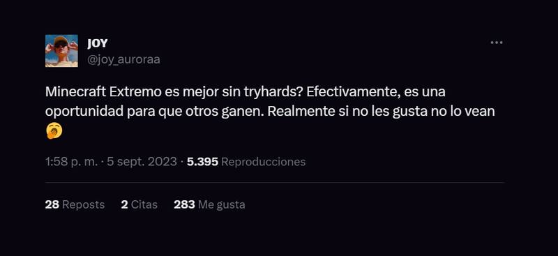 Muchos están a favor de esta decisión en Minecraft Extremo.