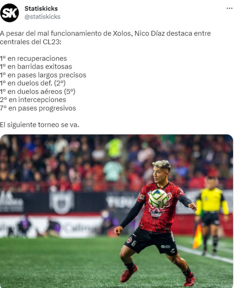 Nico Díaz es uno de los mejores centrales de la Liga MX.