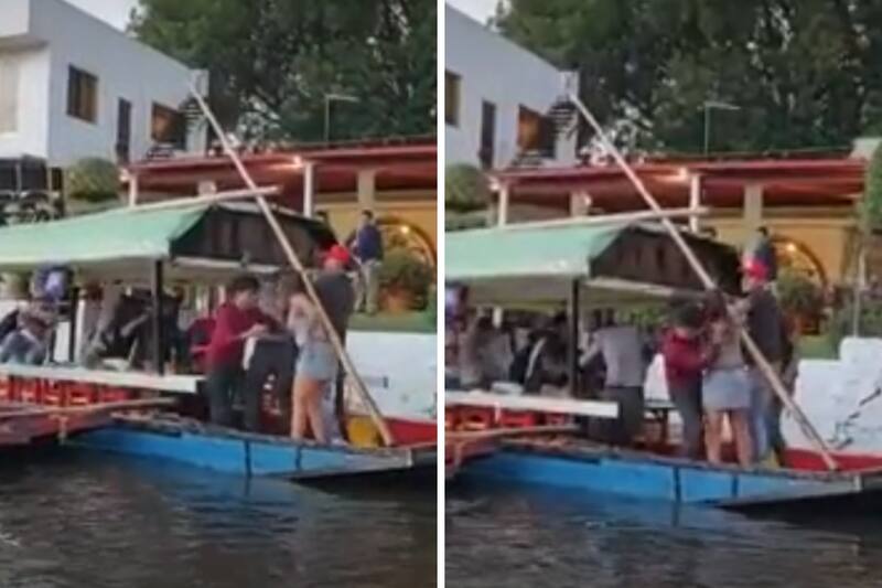 Video de pelea en Xochimilco.