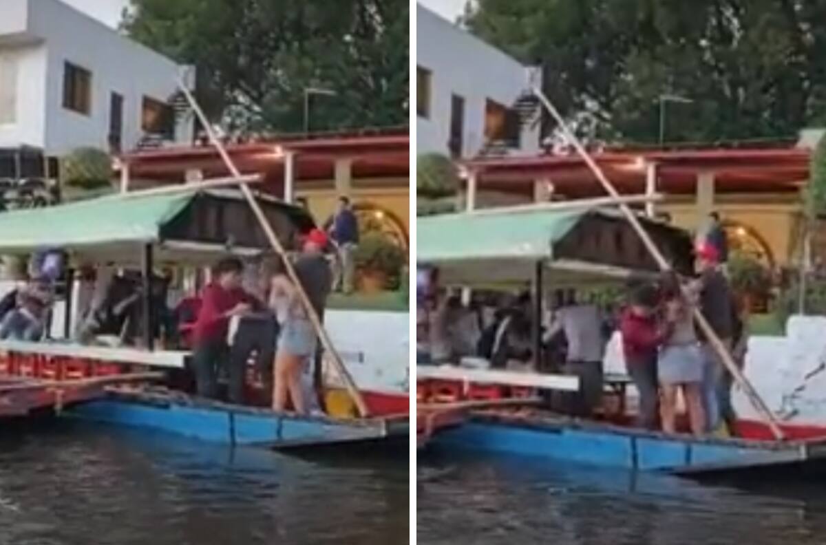 VIDEO| Difunden en redes clip de pelea en trajineras de Xochimilco