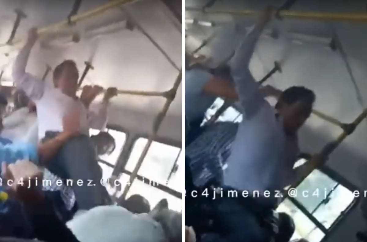 VIDEO| Hombre patea a pasajero en camión de la Ciudad de México