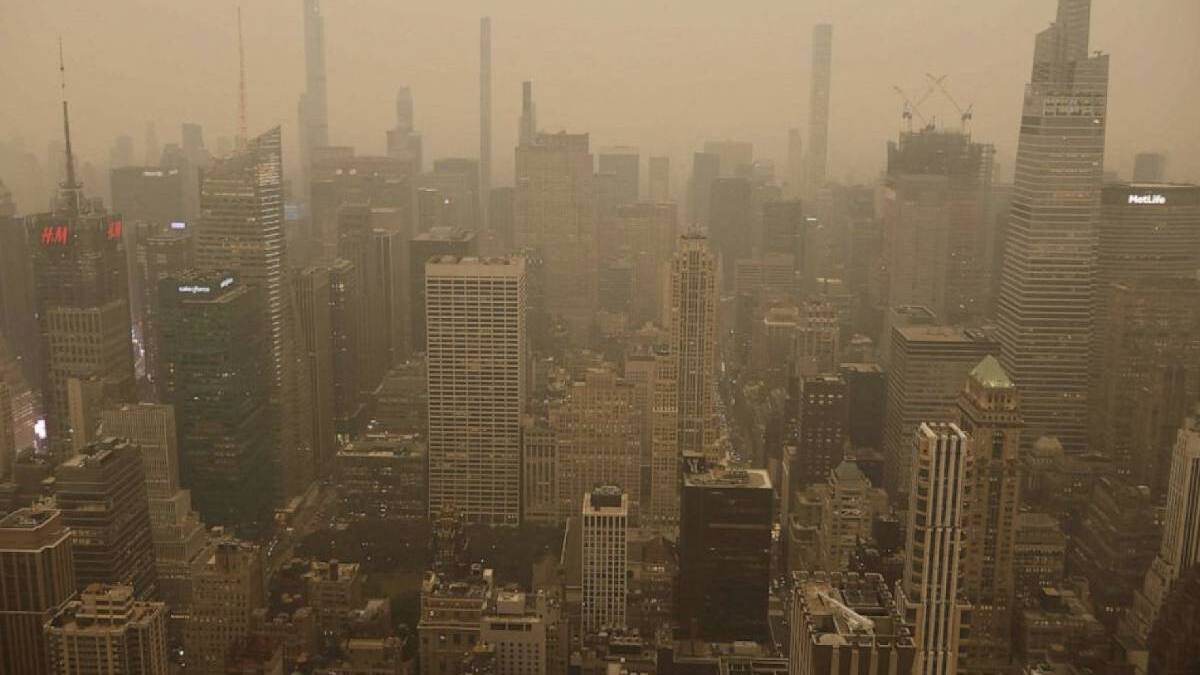 VIDEO | Nueva York se oscurece: Humo procedente de los incendios de Canadá alerta a la “Gran Manzana”