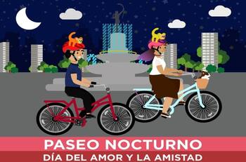 Paseo Nocturno “Muévete en bici”: Conoce la ruta del Día del Amor y la Amistad