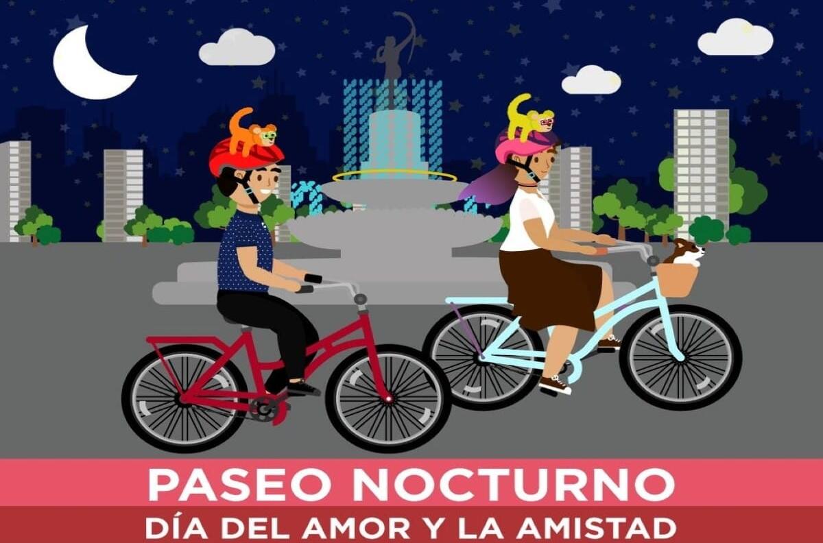 Paseo Nocturno “Muévete en bici”: Esta es la ruta del Día del Amor y la Amistad