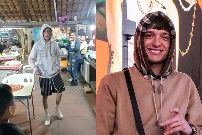 Confunden a joven con Peso Pluma en establecimiento de comida.