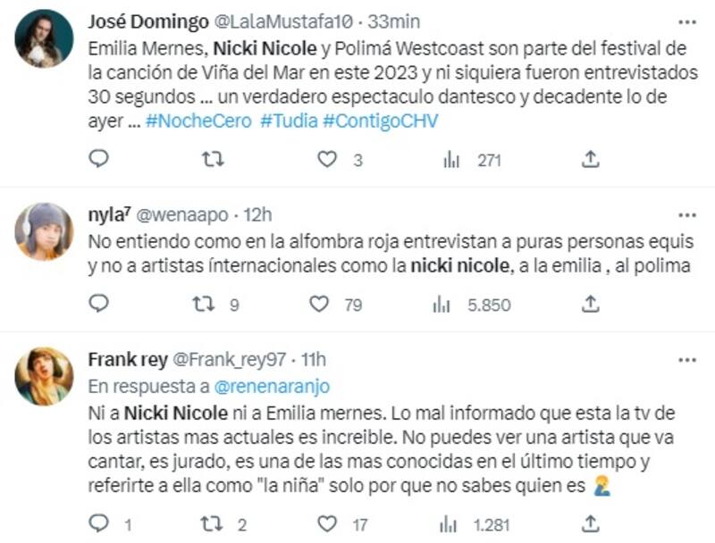 Los seguidores de las artistas argentinas no quedaron contentos con la transmisión de la Gala.