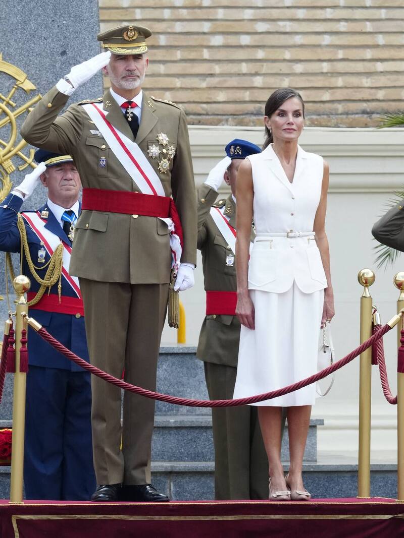La monarca acompañó a la princesa Leonor a Zaragoza