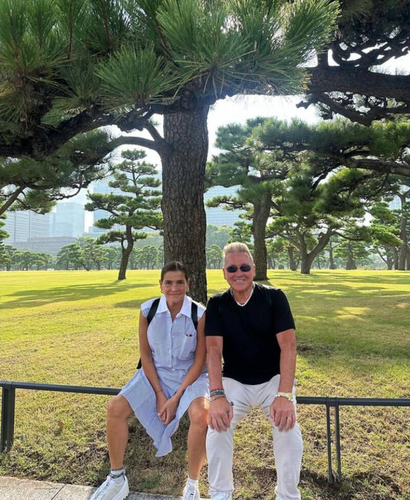 La pareja de viaje por Japón