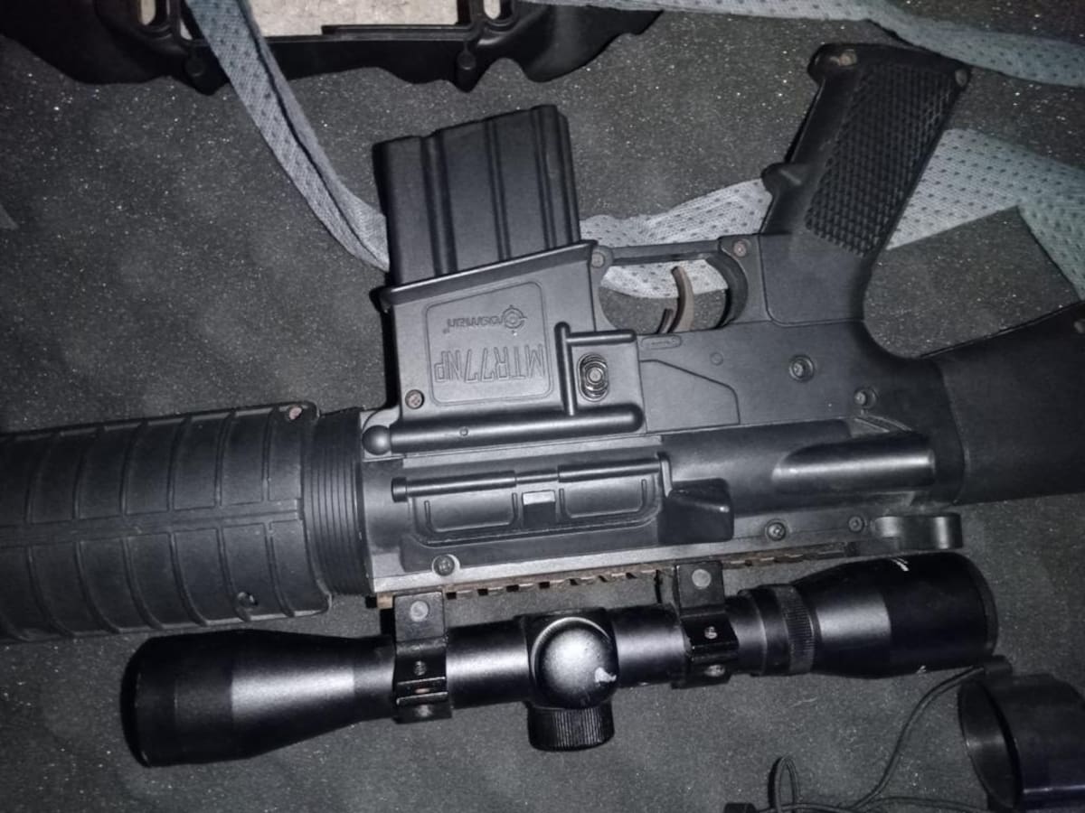 Rifle de diabolos que la SSP decomisó.