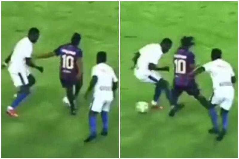 Ronaldinho fue figura en la derrota del Barcelona Legends ante Zambia