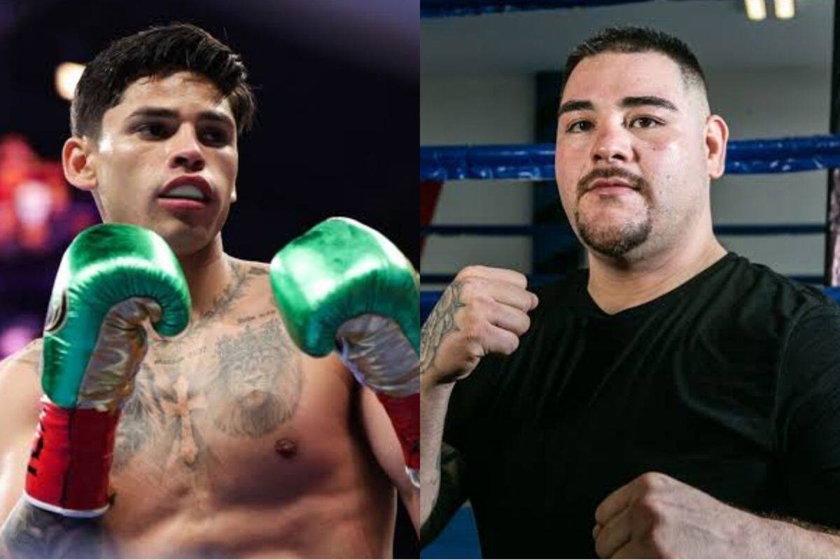 Andy Ruiz cuestionó a Ryan García luego de no levantarse de la lona. (Especial)