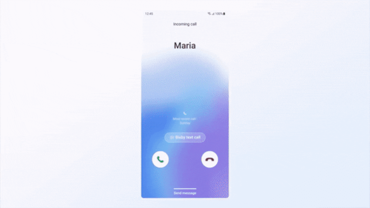 ¿Clonarías tu voz para contestar llamadas? Créditos: Samsung.