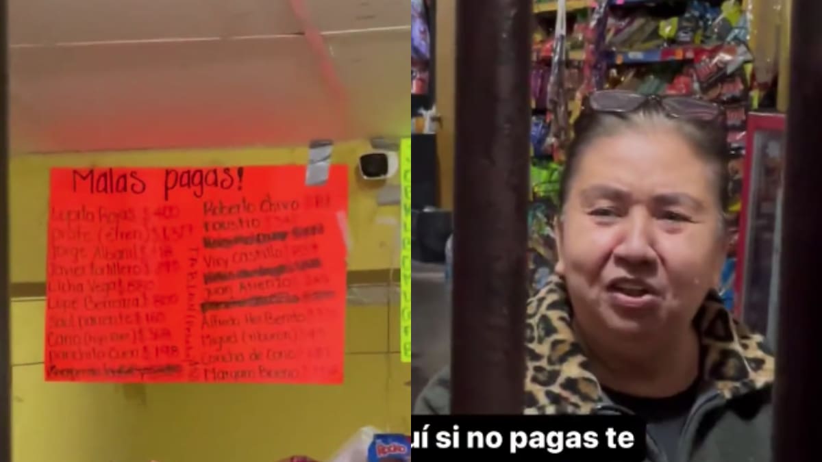 “¡Son una bola de sinvergüenzas!”: Señora expone en su tiendita a las personas que le deben | VIDEO