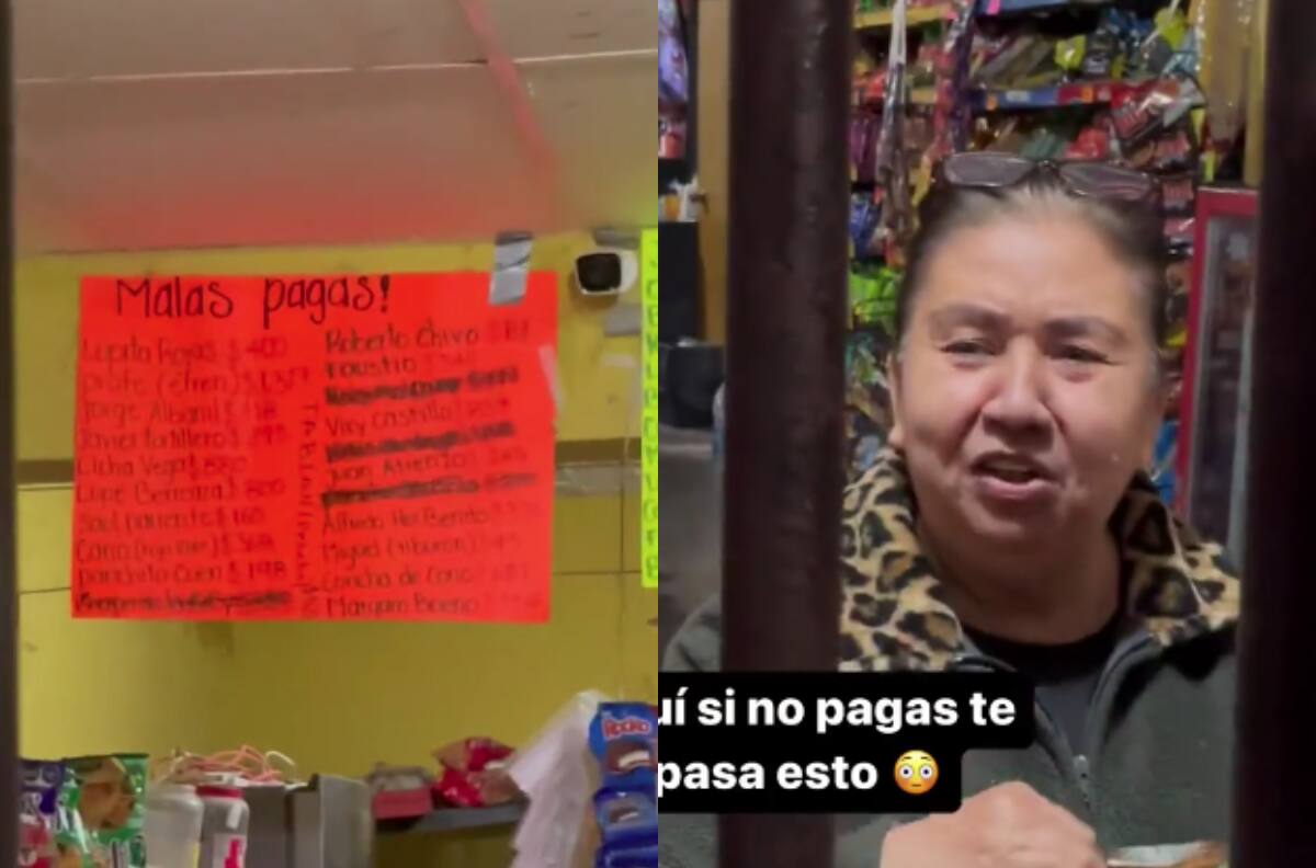 “¡Son una bola de sinvergüenzas!”: Señora expone en su tiendita a las personas que le deben | VIDEO