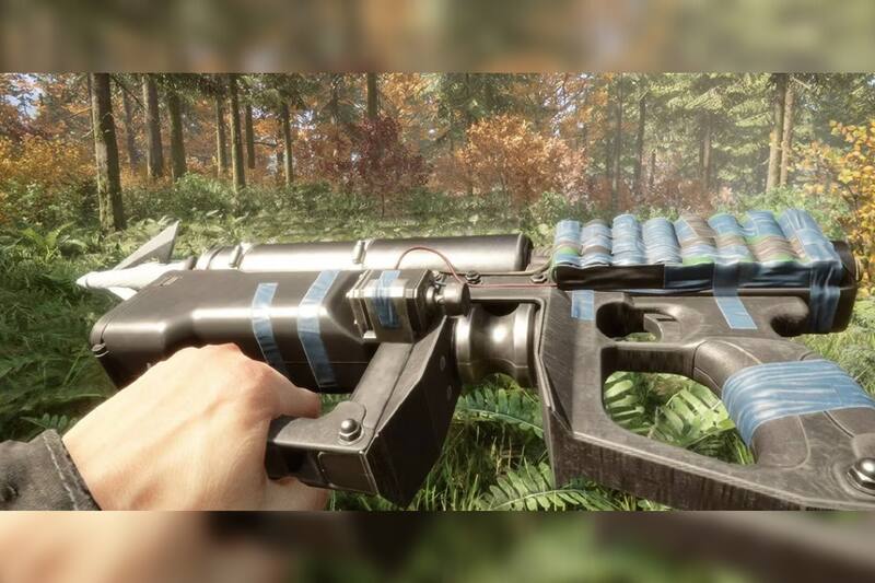 La Rope Gun es necesaria para avanzar en el juego. Créditos: Sons of the Forest