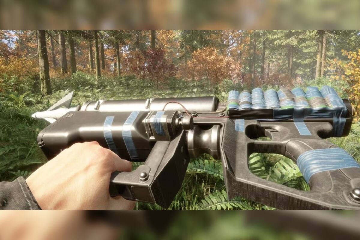 La Rope Gun es necesaria para avanzar en el juego. Créditos: Sons of the Forest