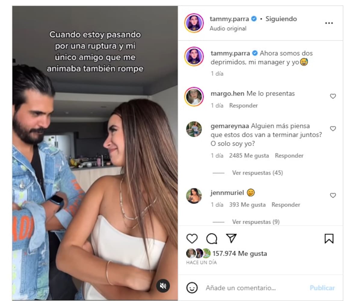 Tammy Parra asegura que la relación que tiene con su manager es sólo de amistad.