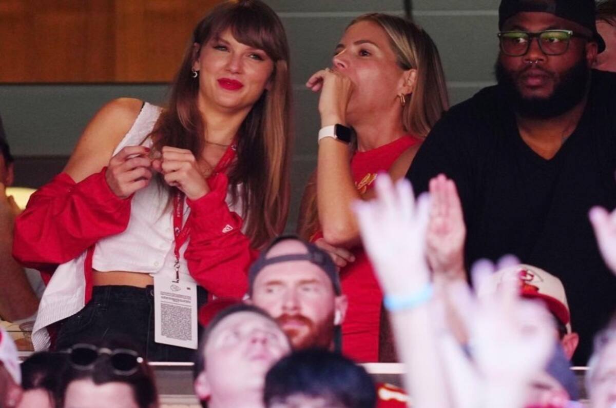 Taylor Swift en partido de Travis Kelce. Foto: Instagram.