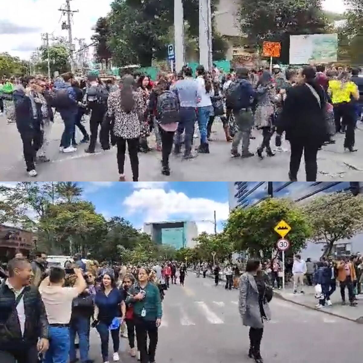 Evacuaron la Contraloría de Bogotá. Créditos: @ReporteYa