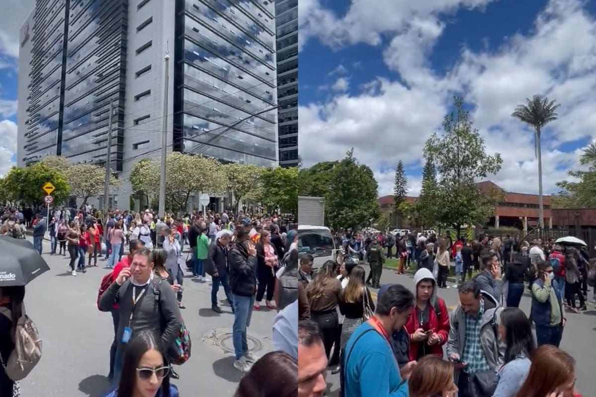 Así fue la evacuación en la capital. Créditos: @camilocorreaor