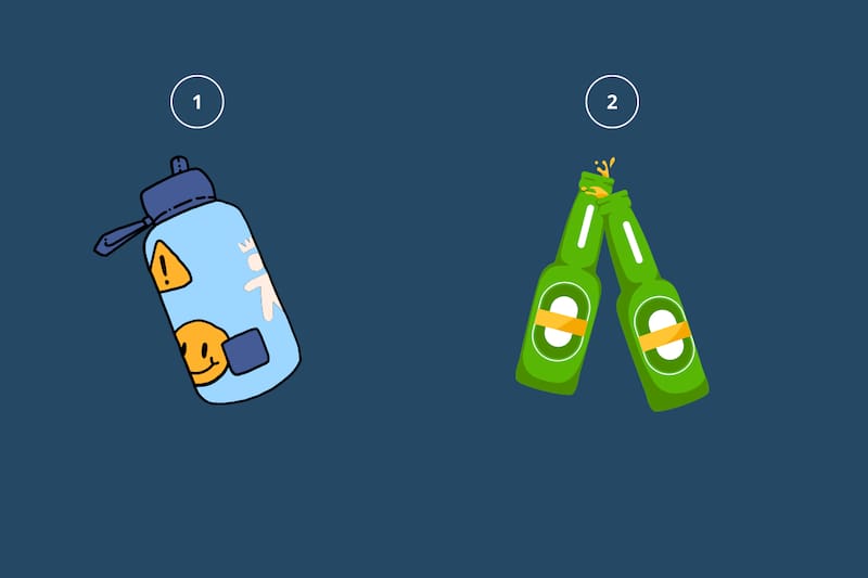 La botella que escojas revelará cómo estás viendo la vida últimamente.