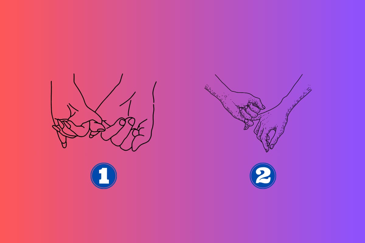 Elige entre ambas parejas de manos y descubre más de ti.