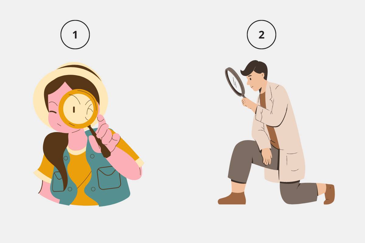 ¿Qué lupa escoges? Ella revelará qué tan bueno eres para especular.