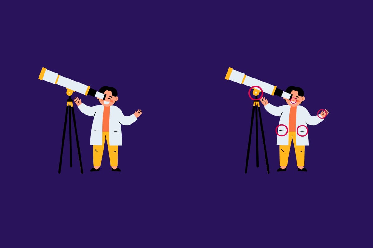 Aquí estaban las diferencias entre los hombres con telescopio, ¿las habías visto?