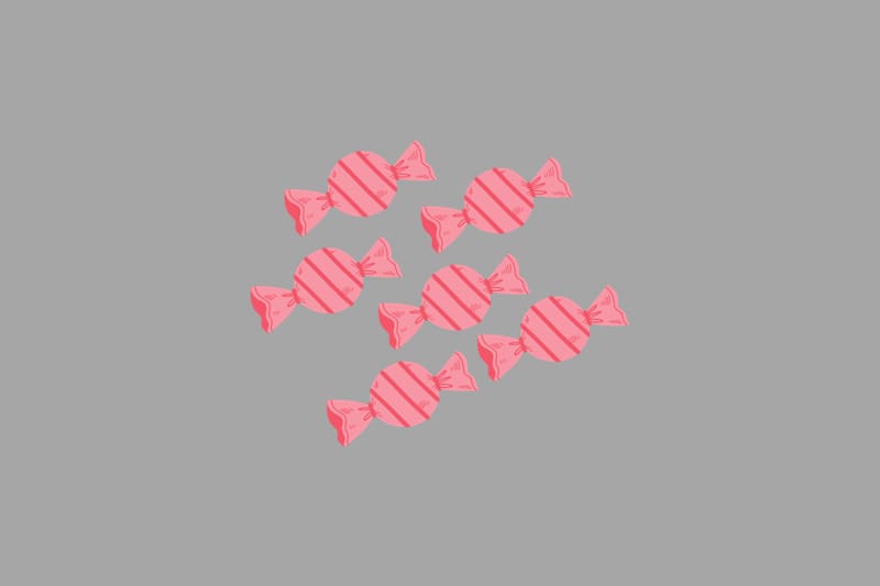 ¡Eran seis los dulces escondidos!