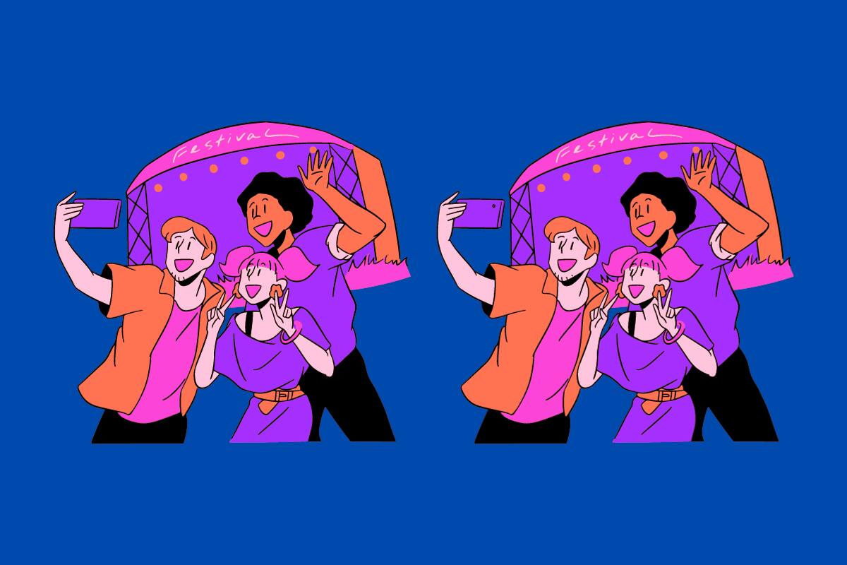 ¿Eres capaz de ver las cinco diferencias entre los grupos de amigos?