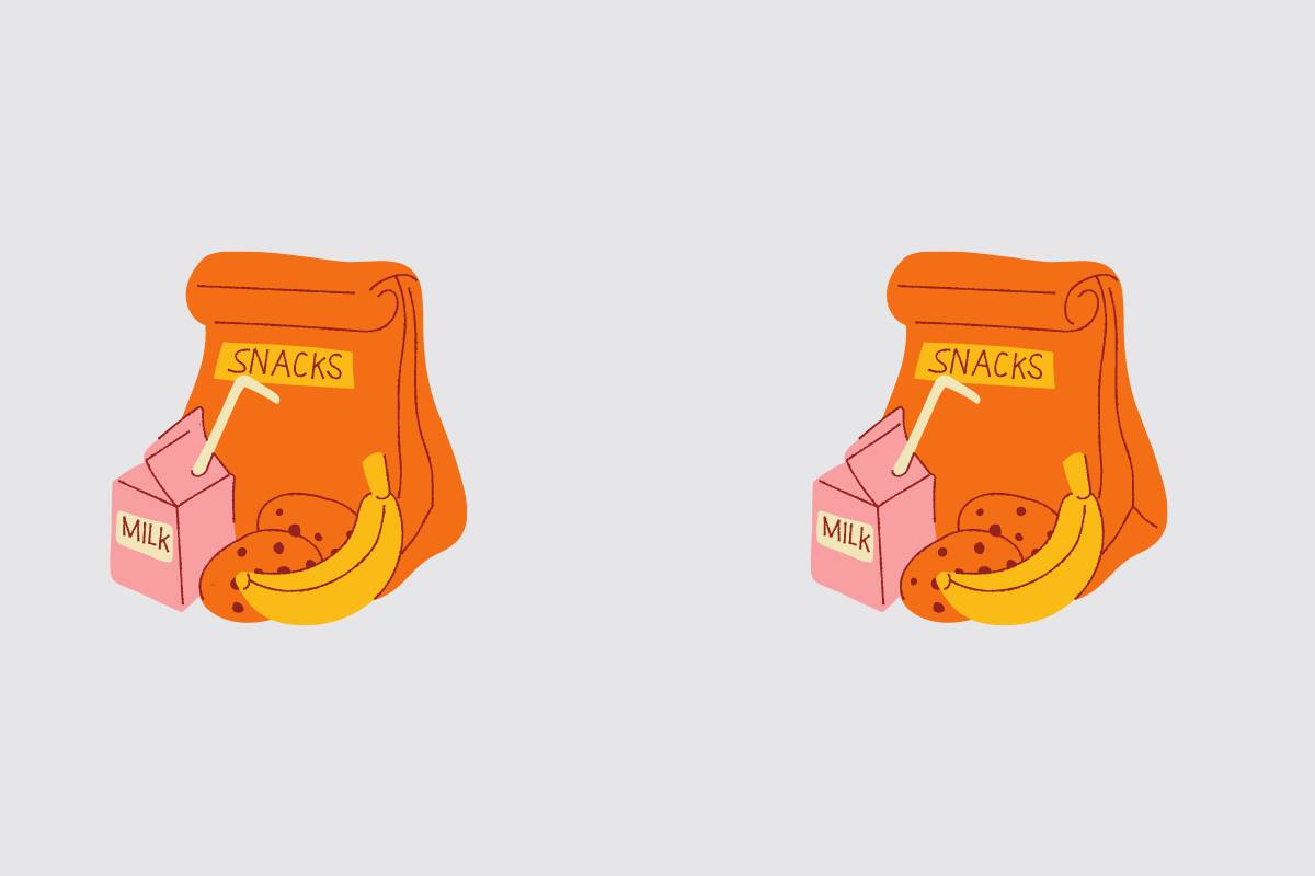 ¿Cuánto tiempo te tomará encontrar las 5 diferencias entre los alimentos?