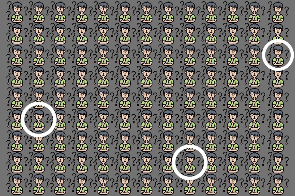 ¡Aquí estaban los tres hombres diferentes en la imagen!