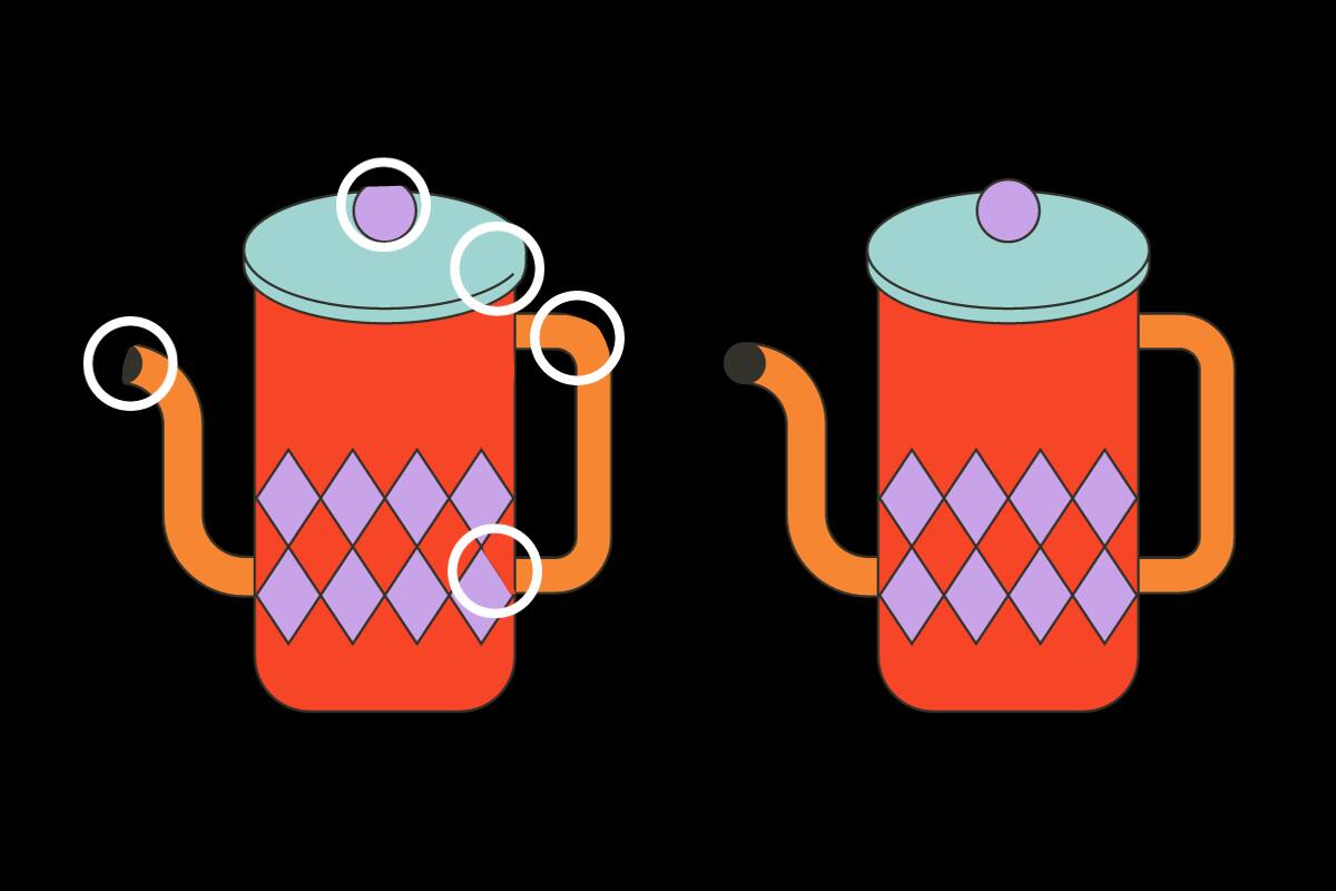 ¡Estas eran las 5 diferencias entre las jarras!