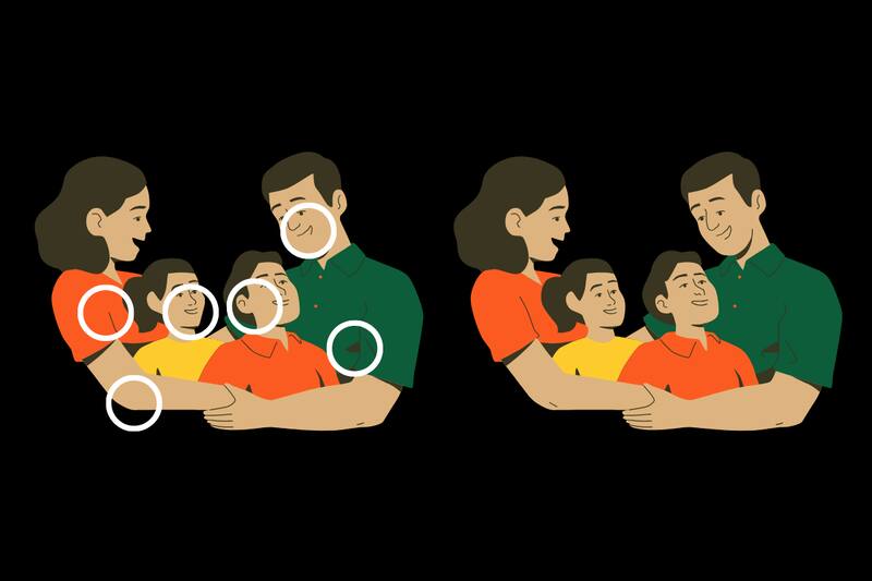 ¡Estas eran las seis diferencias!