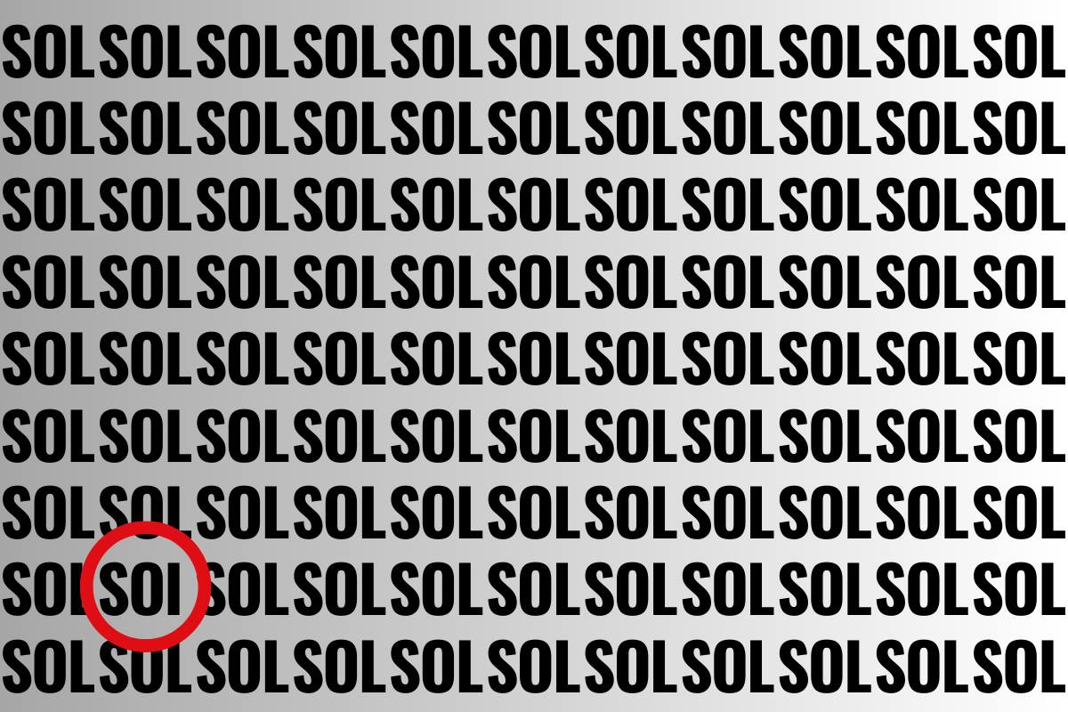 Acá estaba la palabra SOI en este test visual.