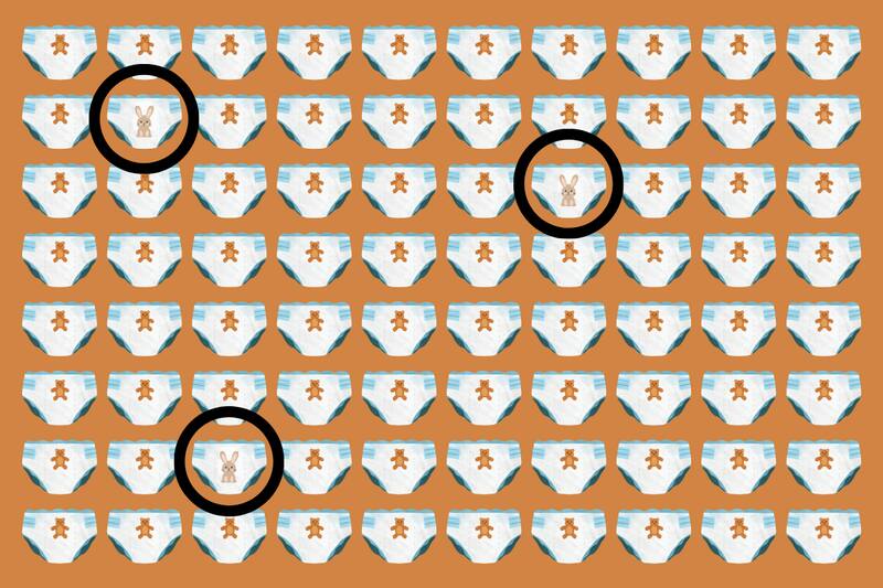 ¡Aquí estaban los pañales de conejo!