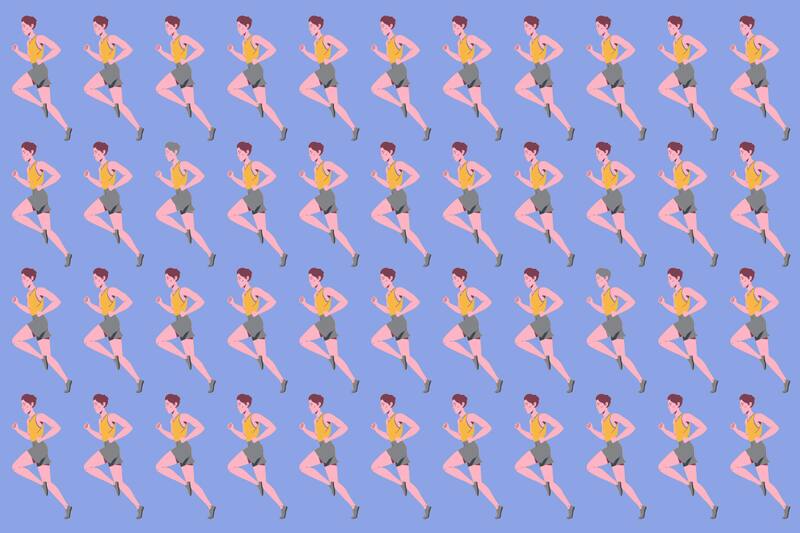 Pon a prueba tu ojo de águila y encuentra los dos corredores de pelo cano.