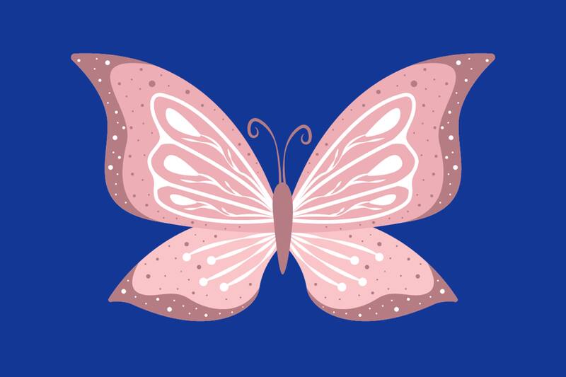 ¡La mariposa era rosada!