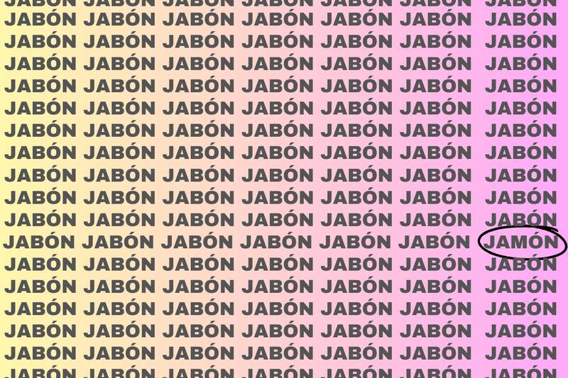 Aquí se encontraba oculta la palabra jamón.